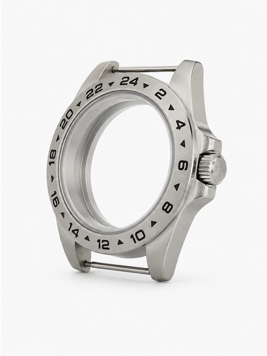Explorer II urkasse i 316L rustfrit stål med safirkrystal til custom ur-build