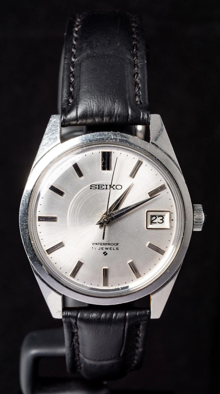Vintage Seiko, Seiko 17 Jewels, mekanisk Seiko ur, vintage herreur, Seiko silver dial, japansk vintage ur.