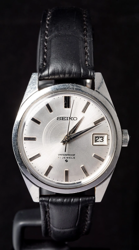 Vintage Seiko, Seiko 17 Jewels, mekanisk Seiko ur, vintage herreur, Seiko silver dial, japansk vintage ur.