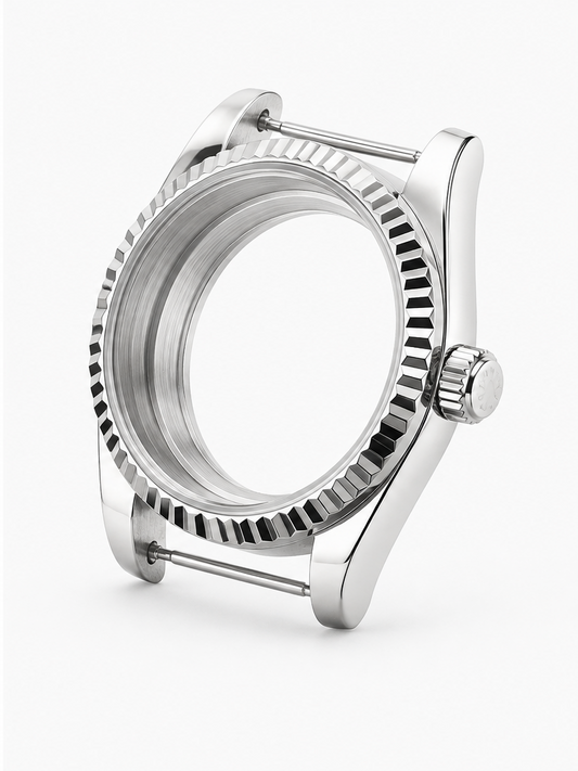 Datejust urkasse i 316L rustfrit stål med safirkrystal til custom ur-build