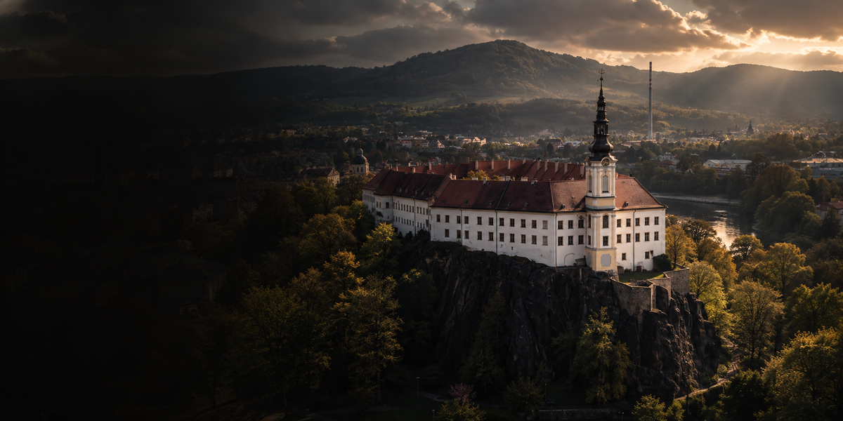 Historic castle in Děčín, the ancestral home of the Tetsche name and heritage behind Tetsche Watches.