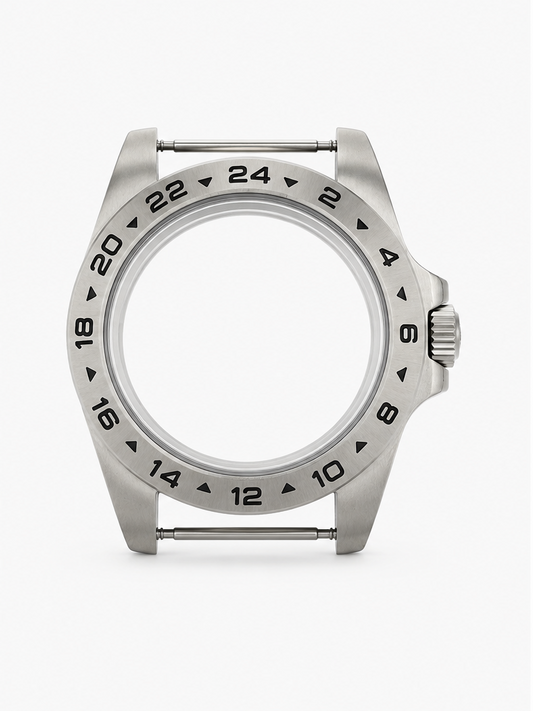 Explorer II urkasse i 316L rustfrit stål med safirkrystal til custom ur-build