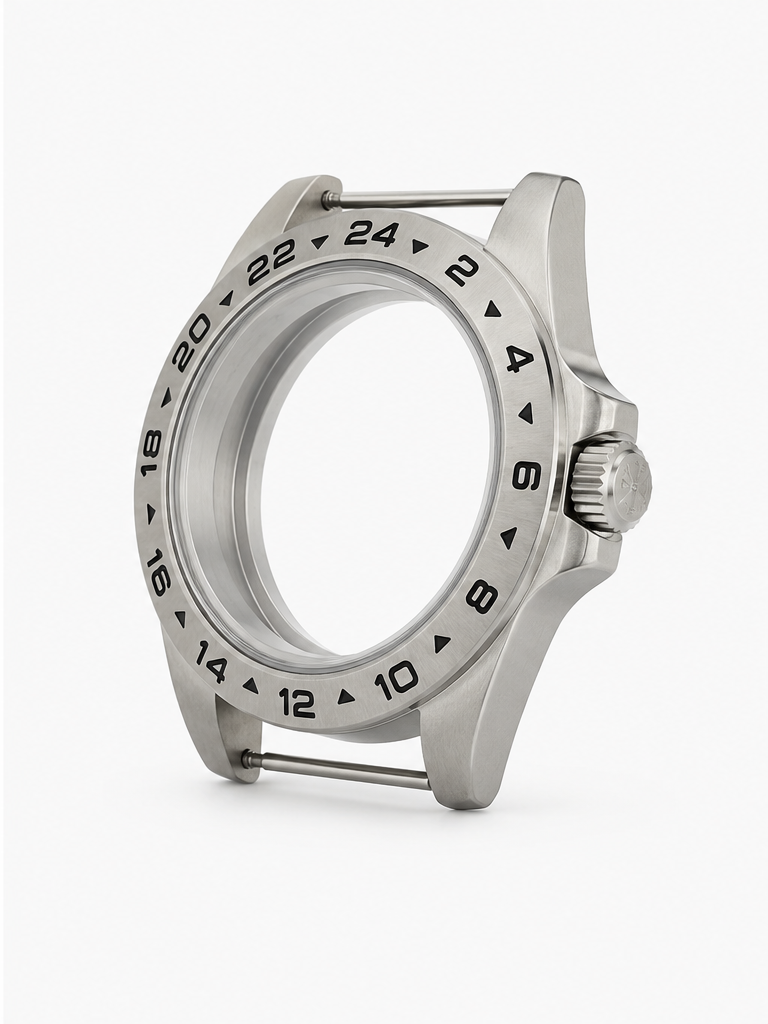 Explorer II urkasse i 316L rustfrit stål med safirkrystal til custom ur-build