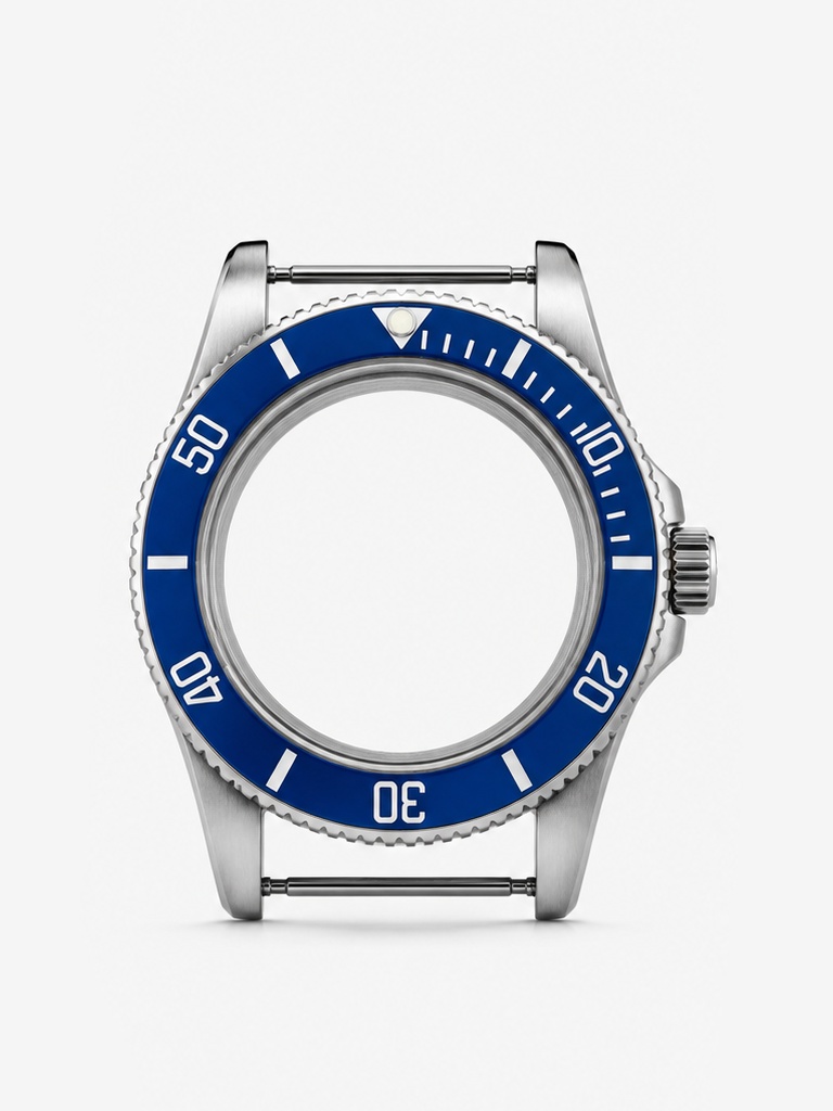 The watch case forms the foundation of your watch, protecting the movement while defining its overall shape and character.

Made from 316L stainless steel, the case is built for durability and everyday wear. It is fitted with a sapphire crystal, offering excellent scratch resistance and a clear view of the dial.

A screw-down crown helps create a secure seal and contributes to a water resistance of 100 metres / 10 BAR, making the case suitable for everyday use and swimming when properly assembled.

Specific