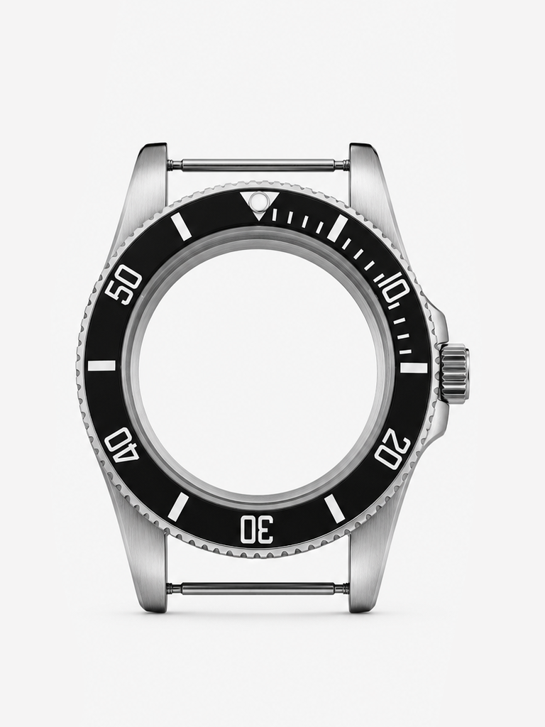 The watch case forms the foundation of your watch, protecting the movement while defining its overall shape and character.

Made from 316L stainless steel, the case is built for durability and everyday wear. It is fitted with a sapphire crystal, offering excellent scratch resistance and a clear view of the dial.

A screw-down crown helps create a secure seal and contributes to a water resistance of 100 metres / 10 BAR, making the case suitable for everyday use and swimming when properly assembled.

Specific